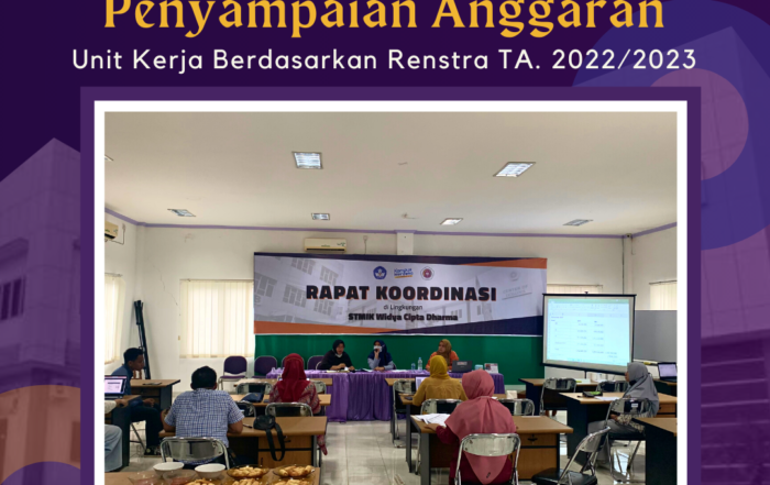 Penyampaian Anggaran Unit Kerja Berdasarkan Renstra TA. 2022/2023